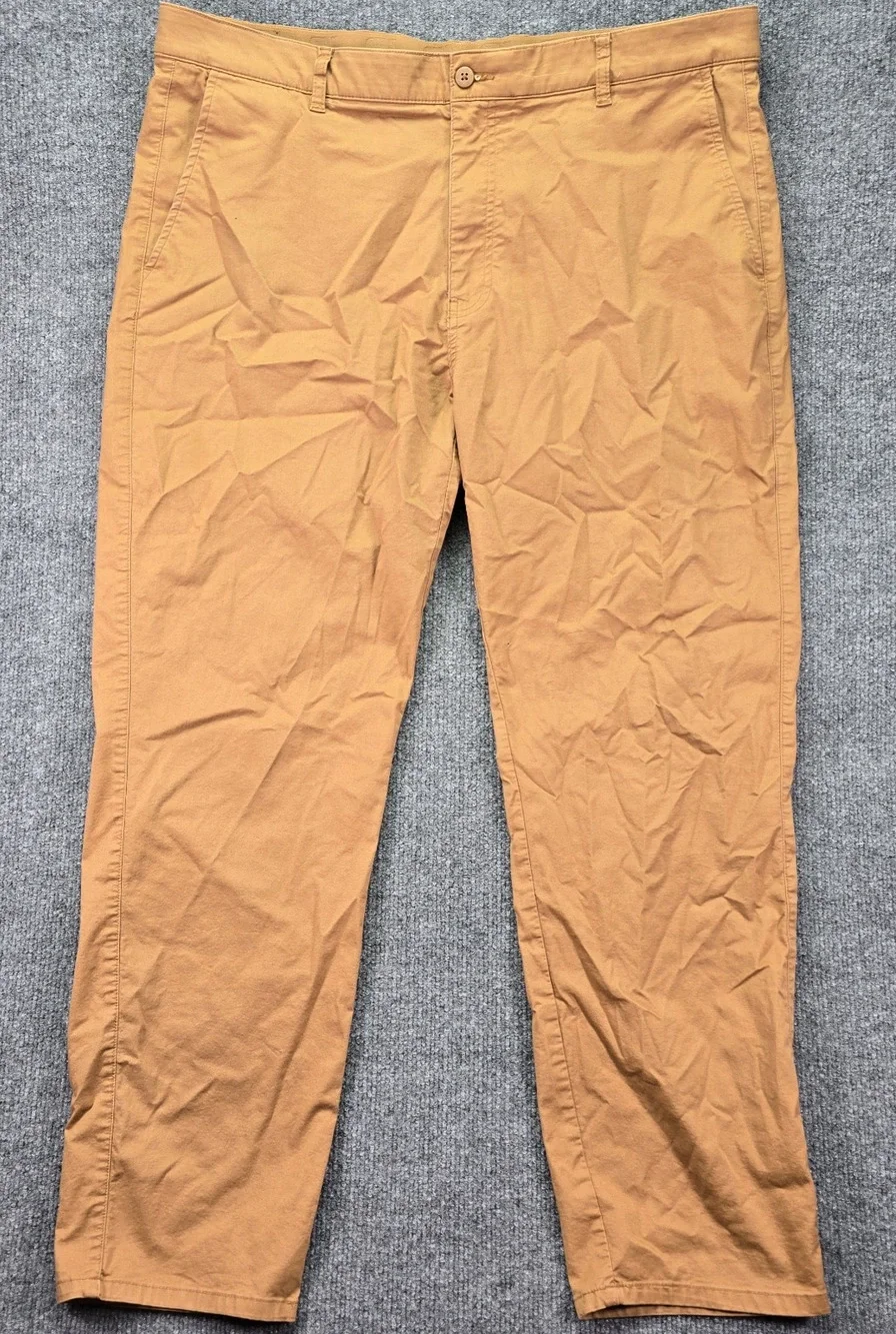 Footjoy Golf Pants Mens 38x30 (38x29) Brown Khaki Performance Stretch Chino